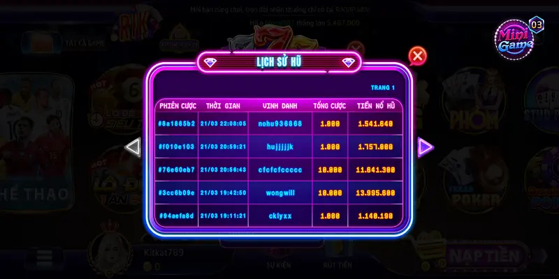 Mẹo chơi minigame nổ hũ 777 Rikvip dễ thắng nhất